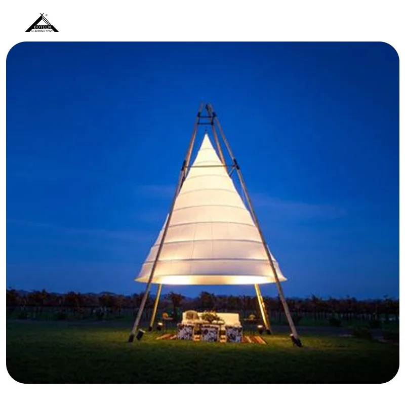 BOTEEN 3.5m Bamboo Tent glamping canopies tent bamboo folding tent For Party