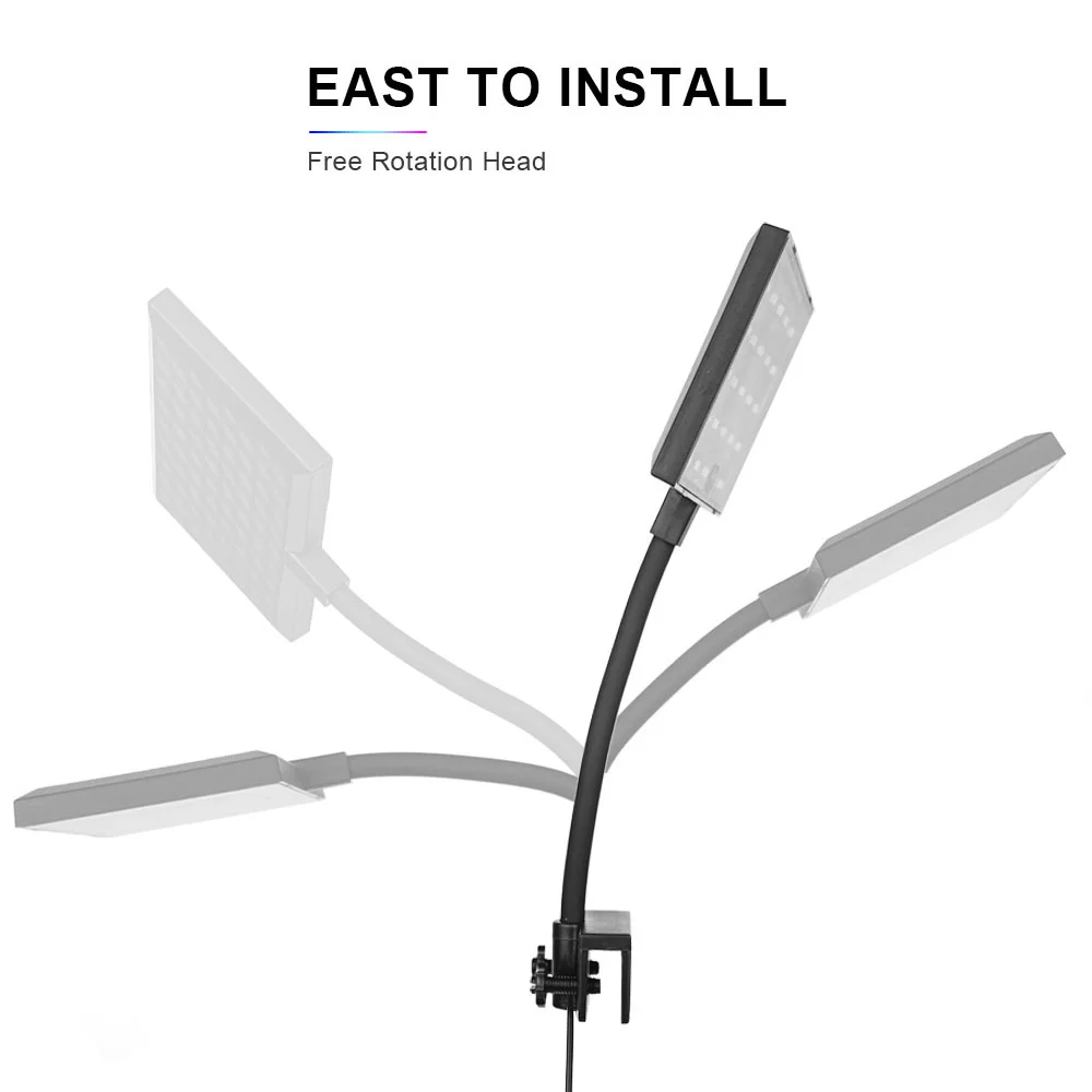 12W 15W Fish Tank Water Plant Led Energy-Saving Light Household Aquarium Viewing Light Bracket Clamp Light