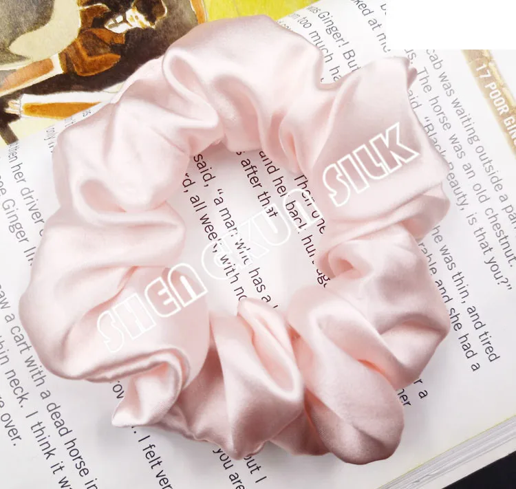 Wholesale Customized 100% 6A Grade Real Silk Scrunchies Hair Bands Good for Hair