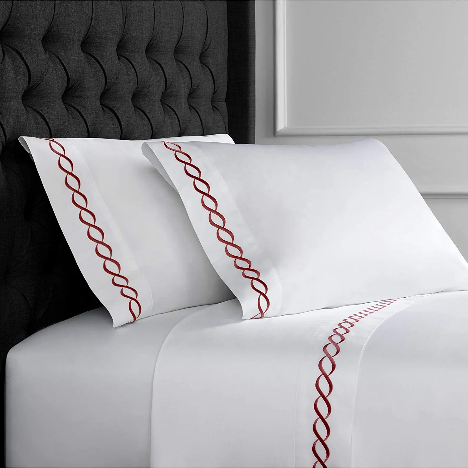 Роскошный отель мягкая кожа Премиум линии вышивка 7 штук одеяло постельные принадлежности комплект 100% хлопок