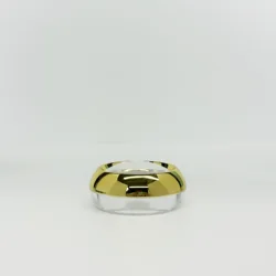 50g Single Layer Golden Silver Transparent Round Capsule Jar Acrylic Cosmetic Jar