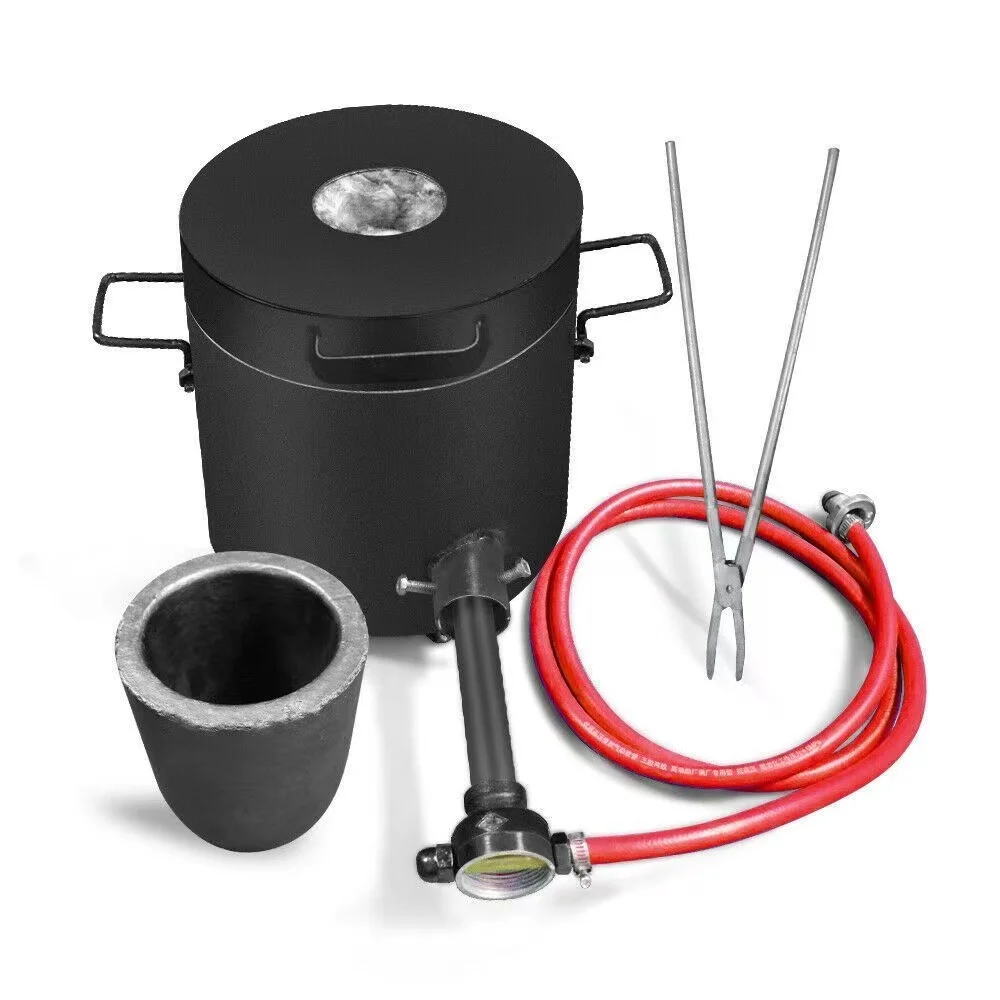 Gold Melting Crucible With 1kg/2kg/3kg Graphite Crucible Tin Silver Aluminium Metal Melting Furnace