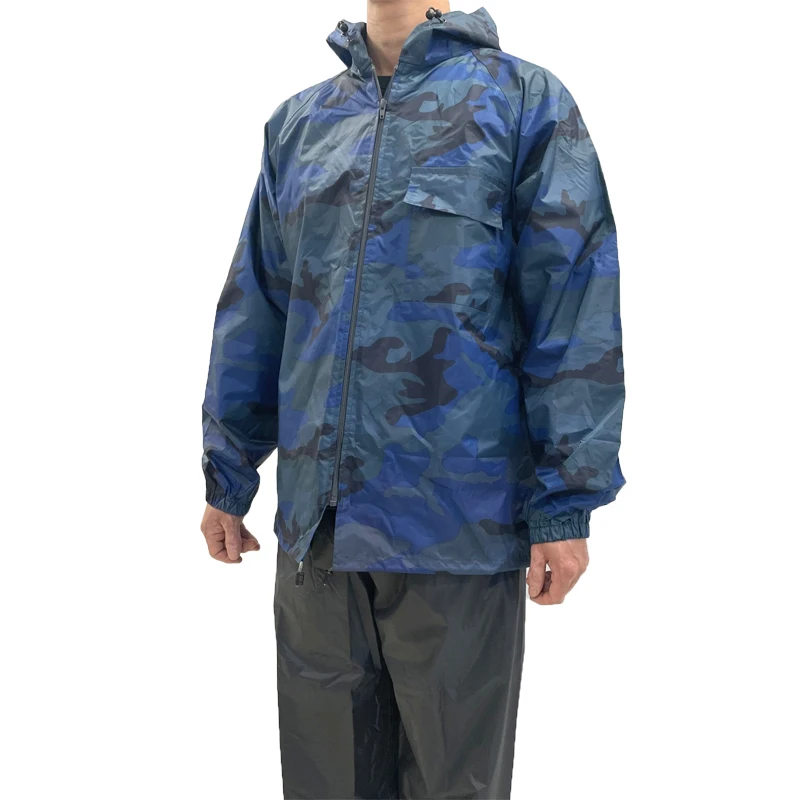 New camouflage casual raincoat riding suit custom-made low-cost design Rain jacket pants