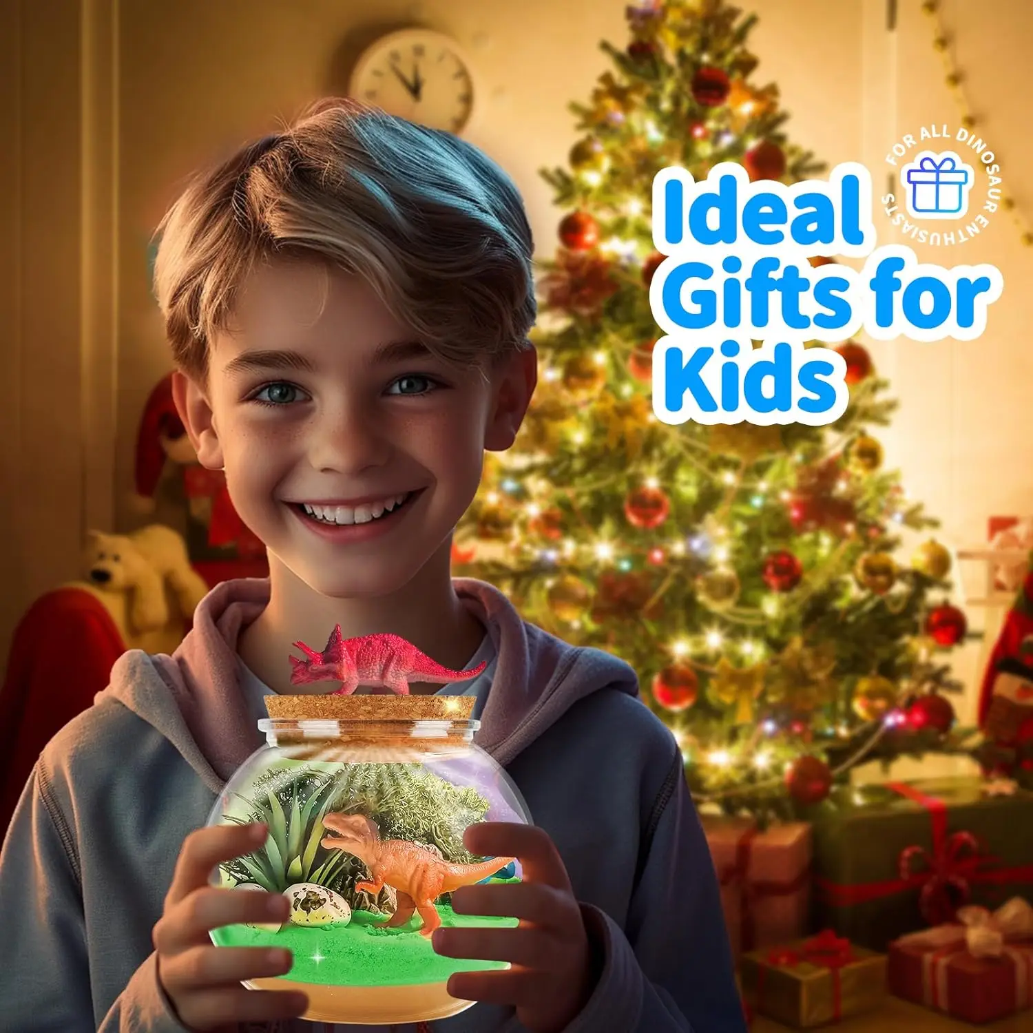 New Designs DIY Terrarium Night Light Kit for Kids Dinosaur World Terrarium Arts and Crafts Kit for  Children