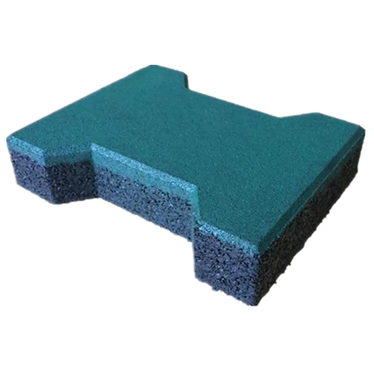 Waterproof Anti Slip Dog Bone Rubber Tiles Pavers