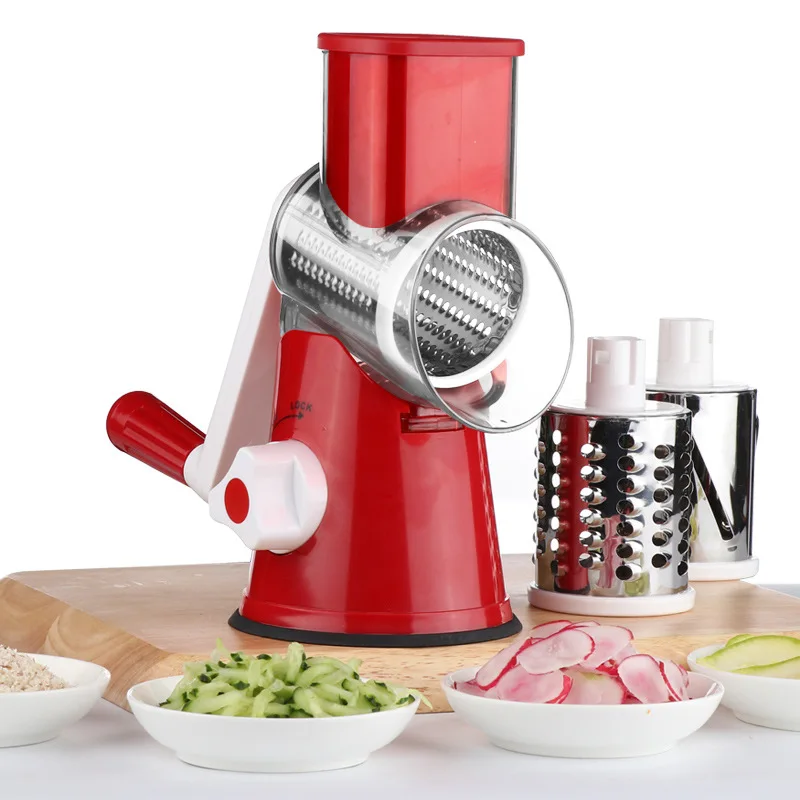 Manual food vegetable grater multifunctional potato cheese rotary grater with handle vegetable slicer kitchen tool rotary