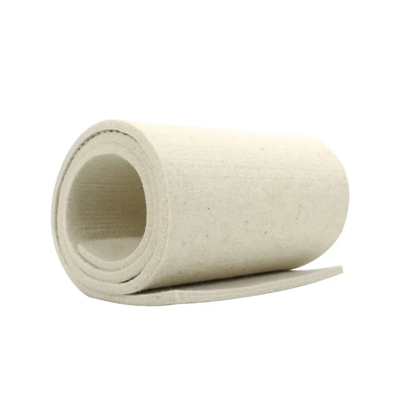10mm-50mm natural white needle 100% wool felt for industry
