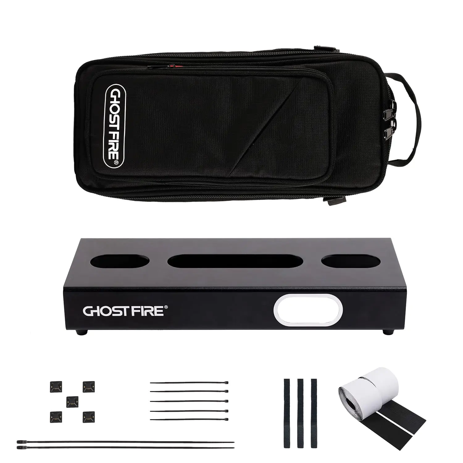 Ghost Fire Guitar Pedal Board Ultrathin Aluminum Effect Pedalboard with Carry Bag U series (UP-01 Deluxe suit)