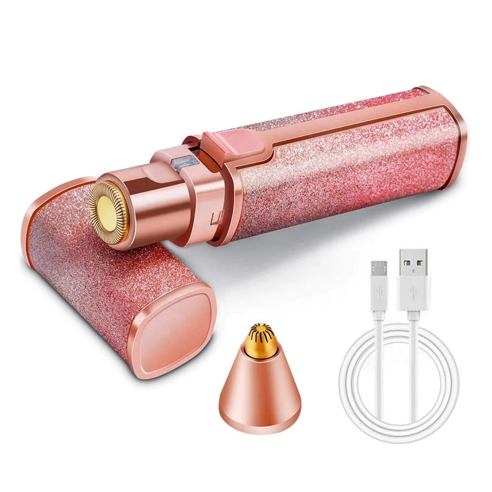 
Latest 2020 Popular Facial Eyebrow Hair Remover Razor and Painless Rechargeable Hair Trimmer Removal Epilator with LED Light 