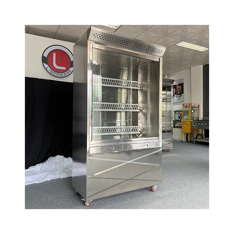 New Commercial Automatic Gas Roaster Oven Stainless Steel Rotisserie Chicken Grill Machine for Restaurants