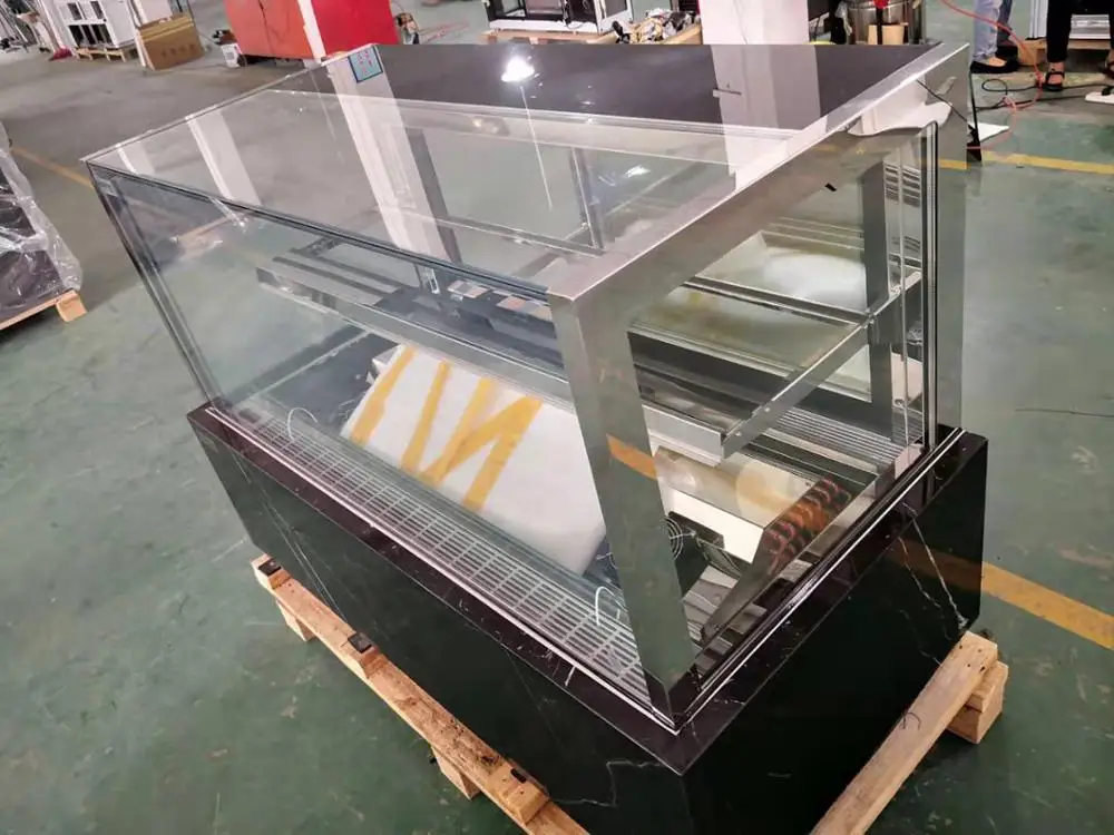 commercial marble bakery pastry cake display refrigerator cabinet showcase