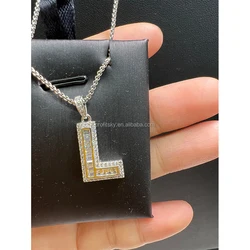 basic A to Z letter cube charms initial 26 letters 925 sterling silver alphabet cube pendant
