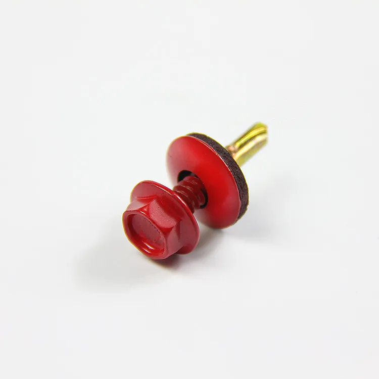 White head self coloured roofing tek fasteners manufacturer oem self drilling screw