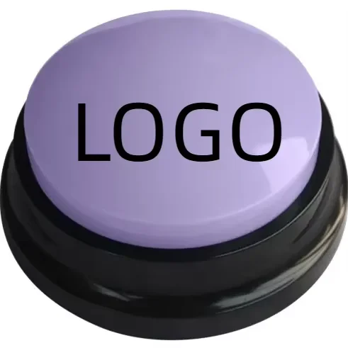 Set of 4 Funny Easy Talking Buttons Custom Speaking Sound Button Dog Talk Buzzer Battery Customized Plastic Toys Round