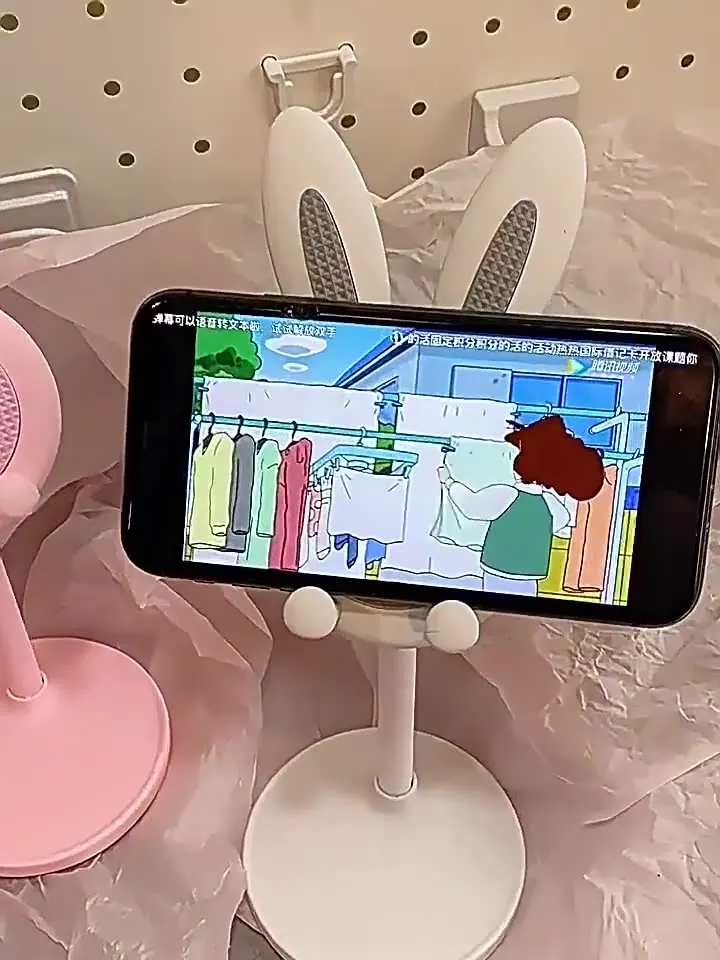 Mobile phone desktop stand cute cartoon bunny tablet universal stand adjustable telescopic lifting lazy holder