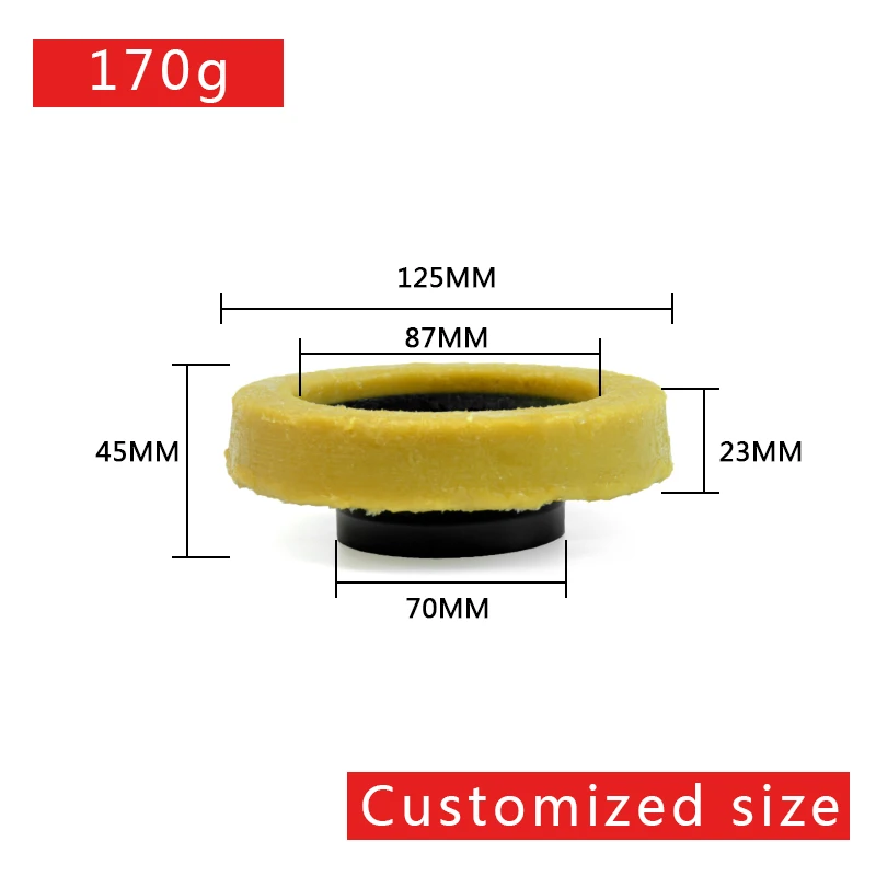 Customized Sealant Plumbing Seal Gasket Rings With Sleeve Leak And Odor Proof Stable Rubber Flange Toilet Bowl Wax Ring