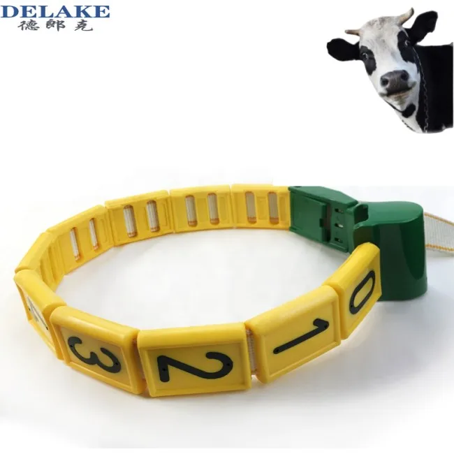 Делейк китайский поставщик Пластиковая регулируемая пластина ошейник с коровой ремешком из коровы номером 10