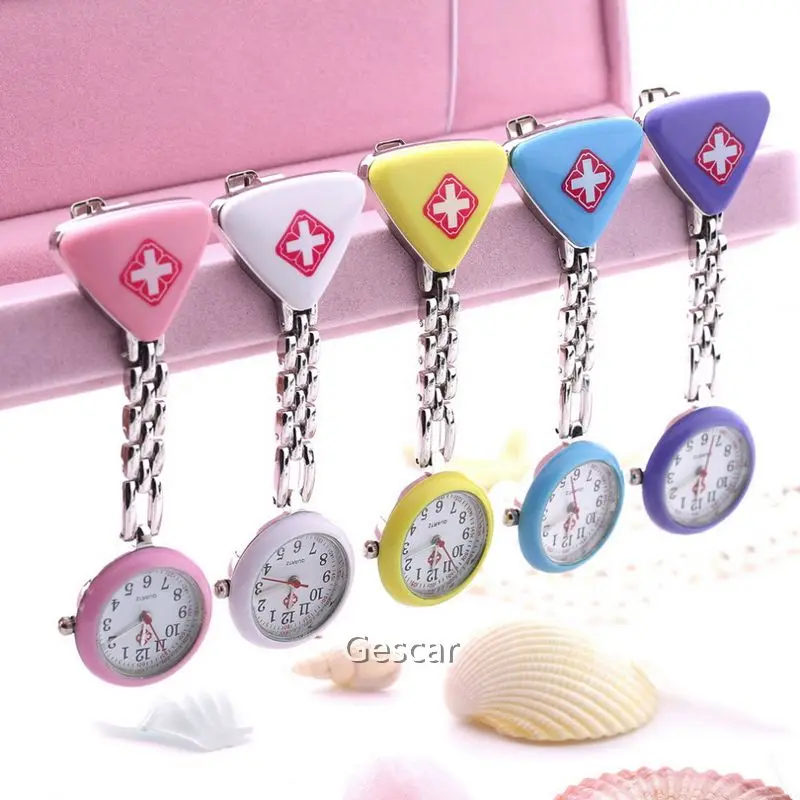 
Antique Medical Doctor Nurse Watch Tril-angle Designs Hanging Pin Nurse Watch Arabic Numerals Nurse Quartz Watch 