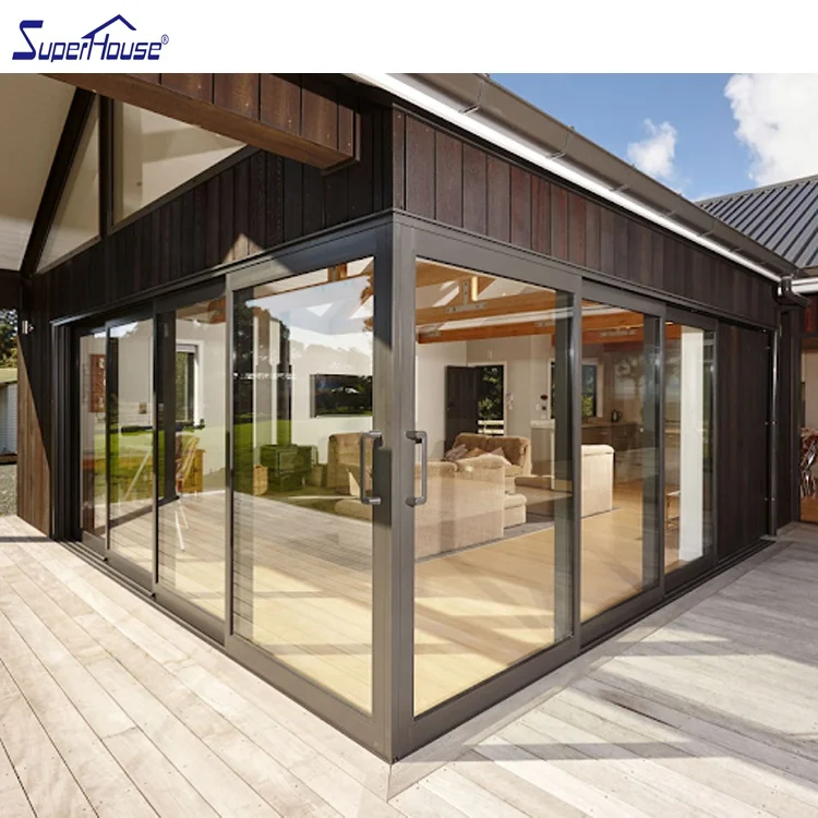 Superhouse outside customized personally T6 aluminum insullated glass sliding door