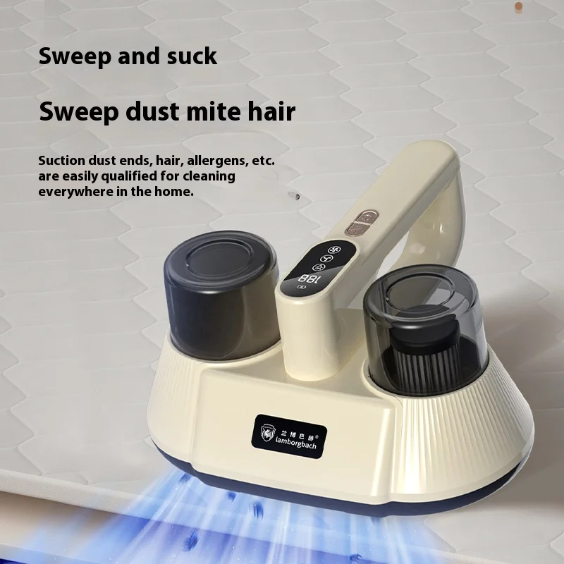 2024 New Portable Mattress Vacuum Mite Remover Cordless Handheld Cleaner Powerful Suction For Cleaning Bed Pillows Home Supplies