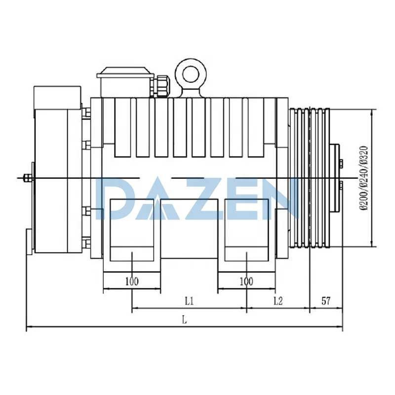 MONADRIVE MONA200 MRL Permanent Magnet Synchronous Gearless Traction Machine Elevator Motor