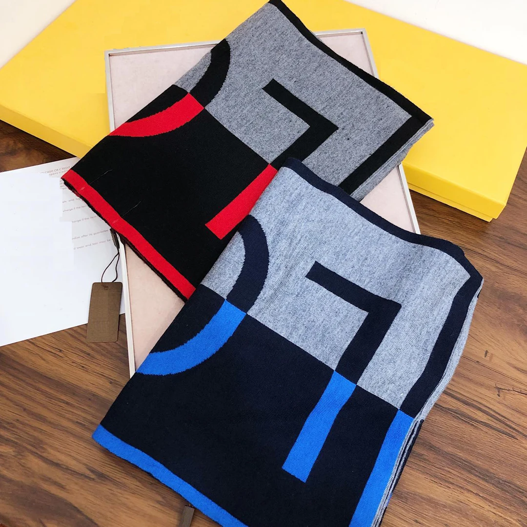 Высококачественные шарфы, дизайнерский шарф для мужчин, шерстяные вязаные мужские шарфы