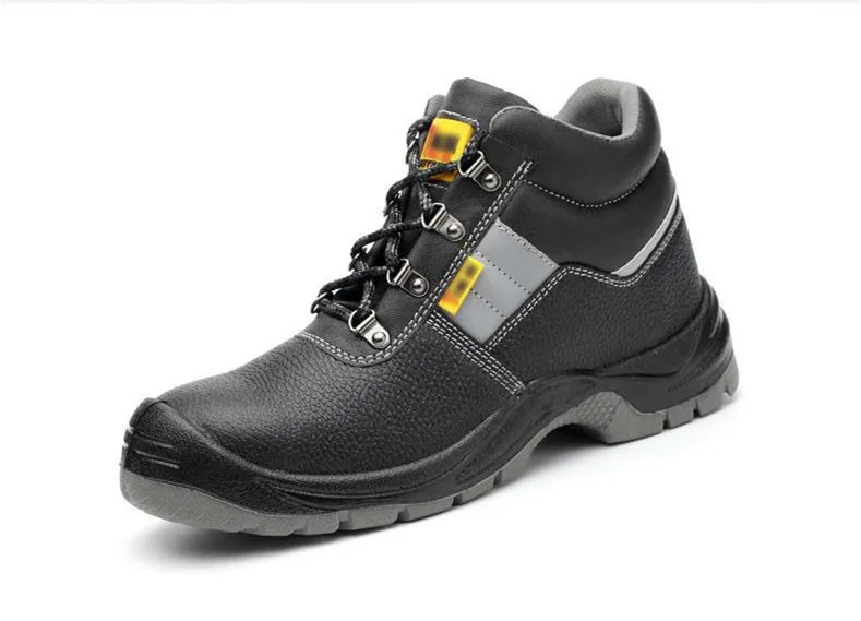 Стальной носок из коровьей кожи нерушимой промышленной безопасности обувь мужская, плоская подошва, ОУР строительство защитные безопасности работы с драконьим жемчугом