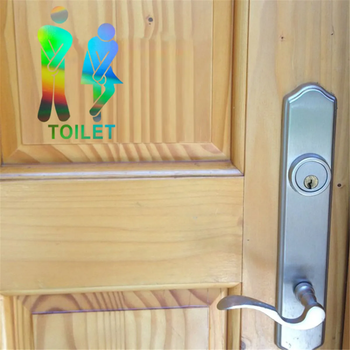 Toilet Men And Women Sign Car Laser Sticker Vinyl Decal Car Truck Bumper Window Laptop Sticker Decor Gift Die Cut Decals Glass