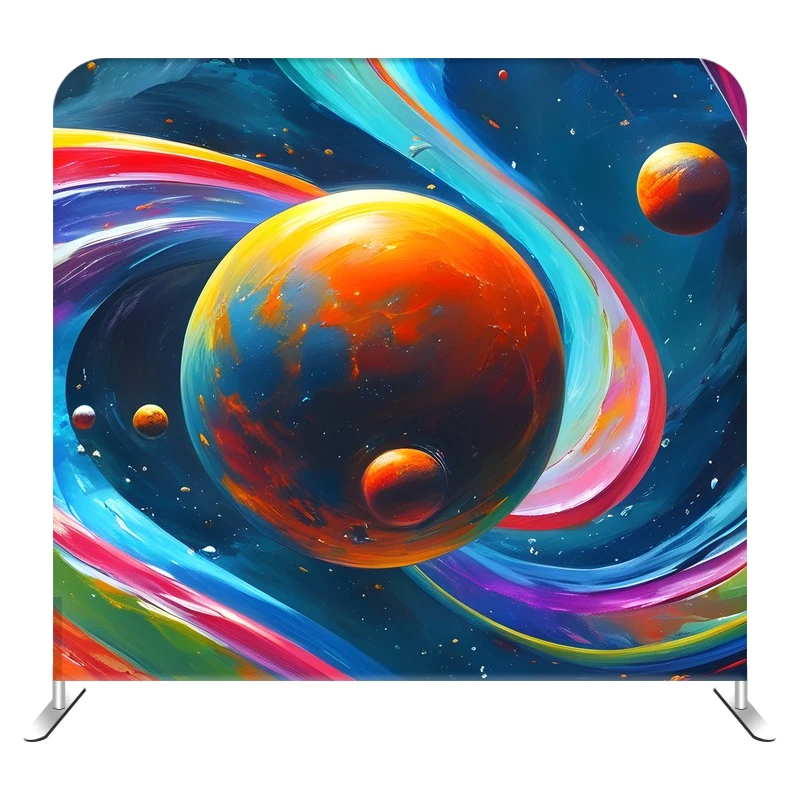 Trade Show Booth Guns Circle Frame Round Display Stand Portable Booth Display 10x10ft Tension Fabric