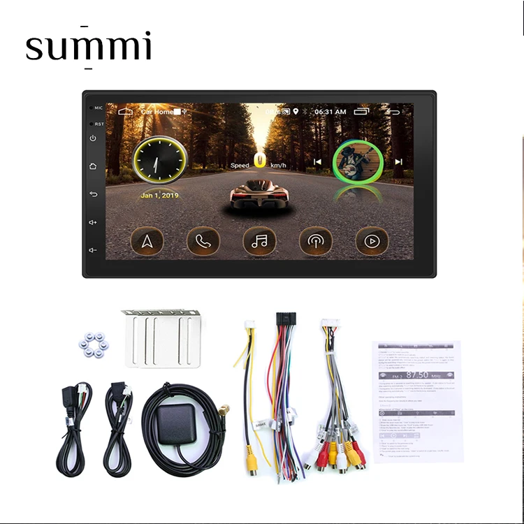 Bss-T3L Car Video GPS Android 7 8 9 10 Inch Touch Screen Universal Car Radio Stereo Car DVD Player