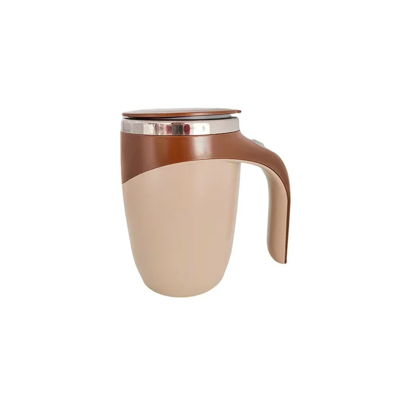 Automatic Self Stirring Coffee Cup Electric Magnetic Mug Metal Mugs Stainless Steel Portable USB Travel American Style HANDGRIP
