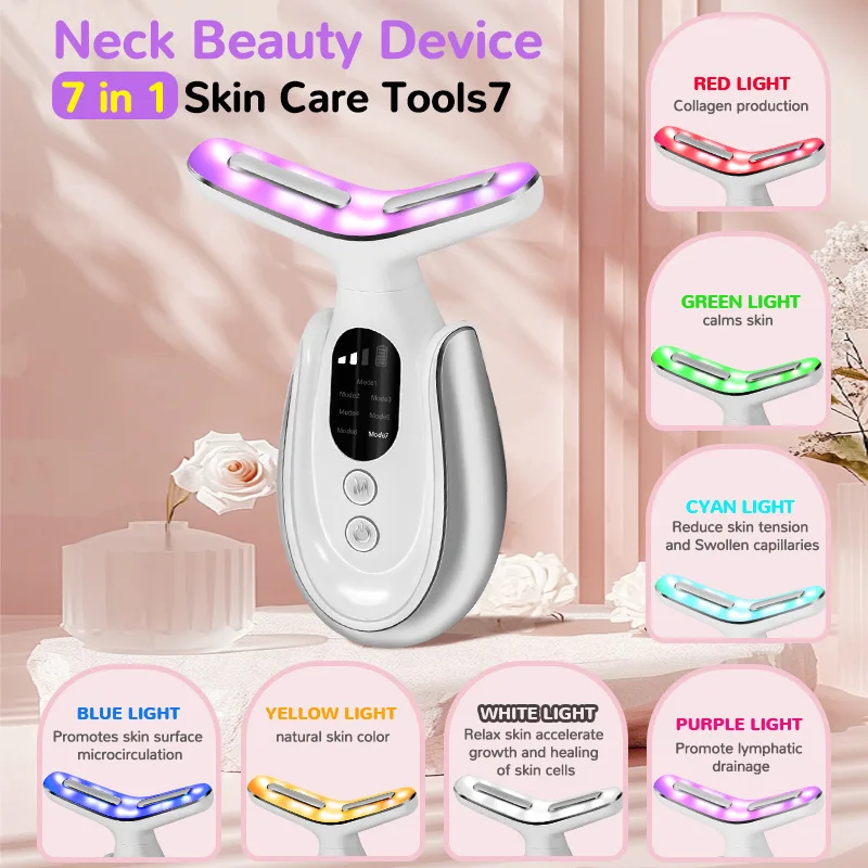 Hot Sale EMS Vibration Face And Neck Lifting Massager Beauty Device Skin Rejuvenation Multifunction Skin Care Instrument