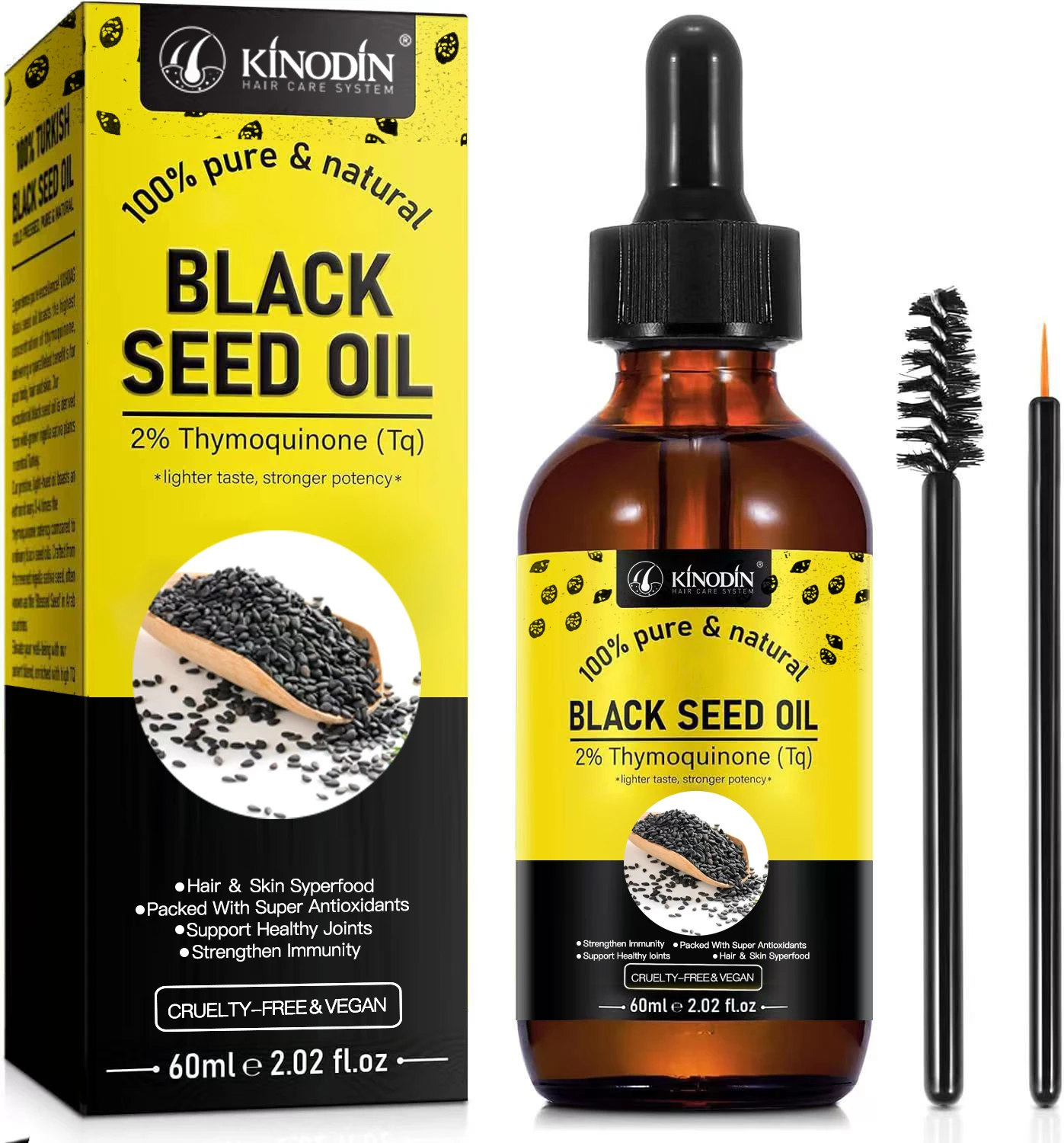 Private Label Custom Logo Pure Organic Vegan Cold Pressed Black Seed Oil for Hair Growth