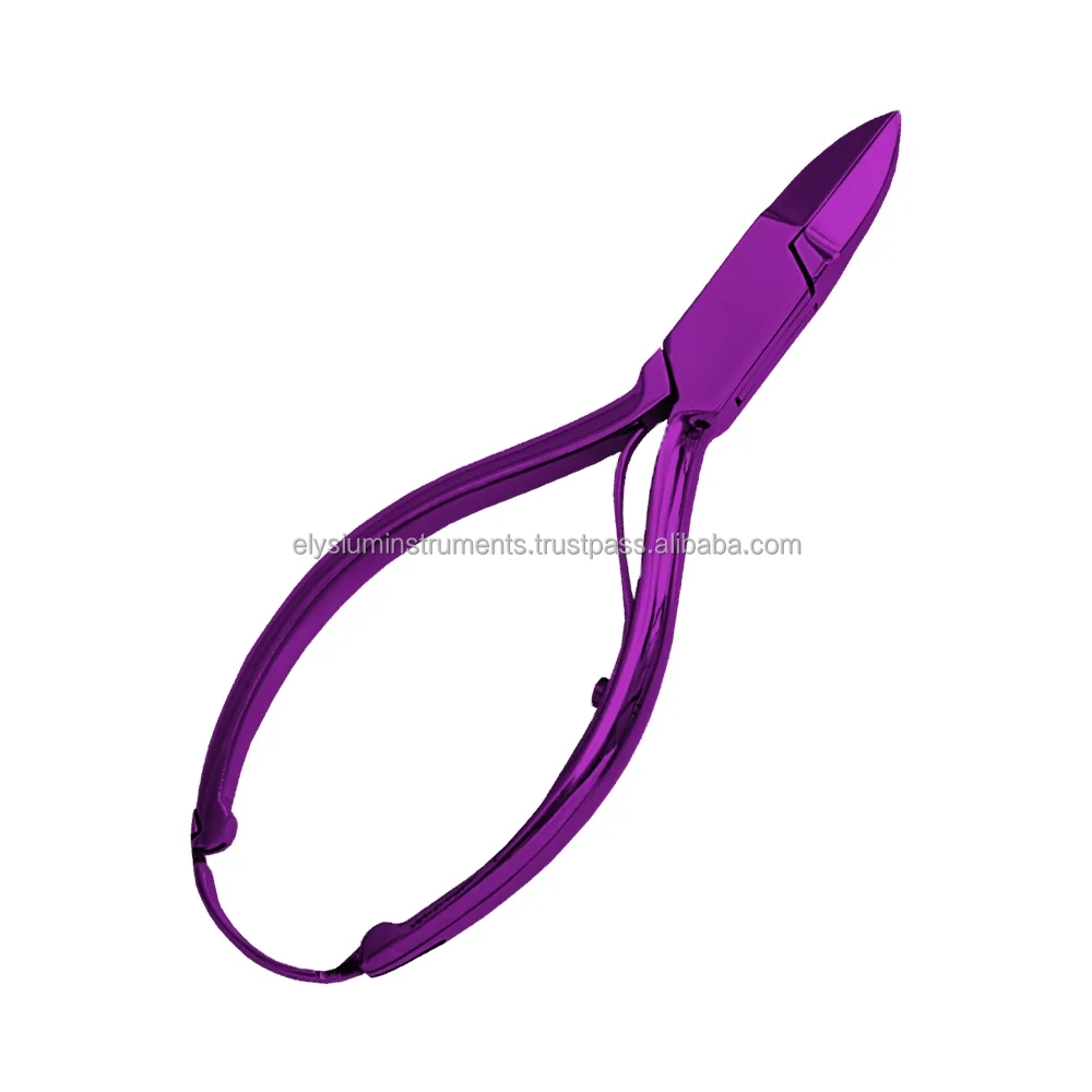 Beautiful Purple Pink Nail Clippers Straight Blade for Manicure Pedicure Salon OEM/ODM Customized Professional Toenail Cutter