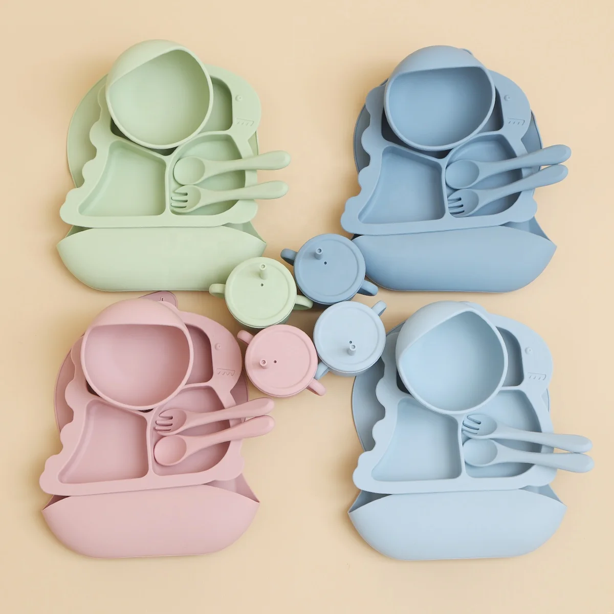 Printing  Custom Pacifier Long Sleeved Kids Silicona Waterproof Bib Silicone Baby Bibs