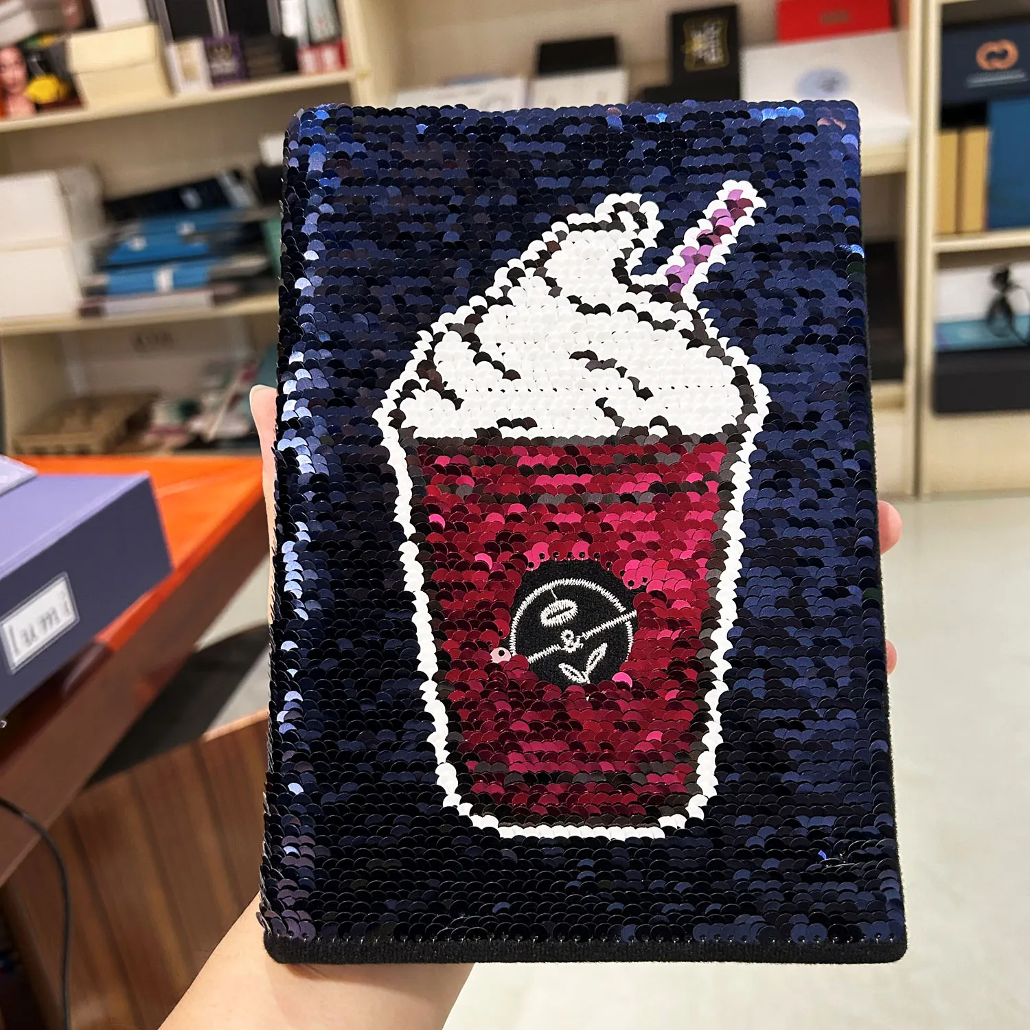 Cute Colorful Shiny Diary Children Gift Custom Reversible Flip Sequin Journal Magic Notebook