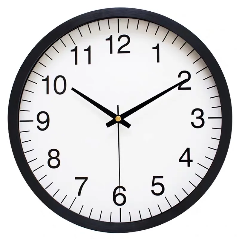 Home Decoration Simple Round Design 10 inch Cheap Plastic Wall Clock