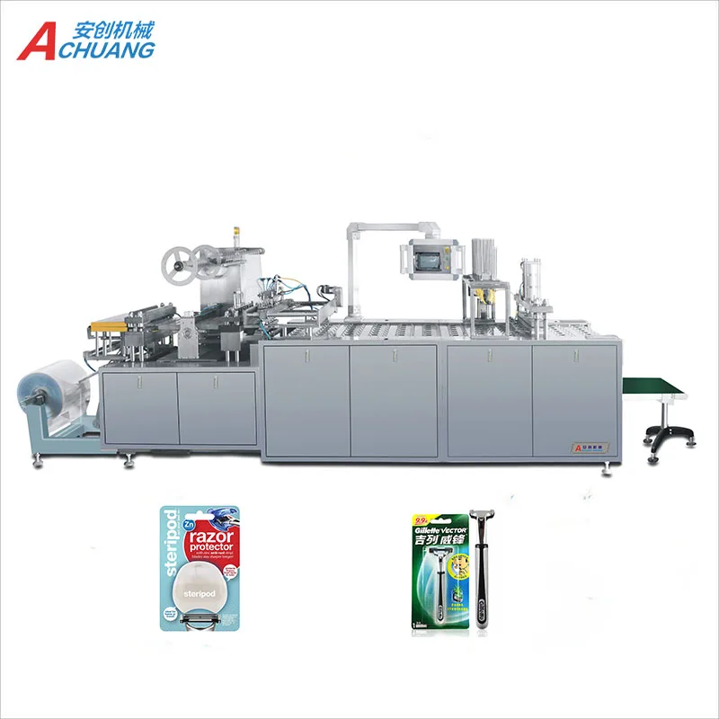 Semi-Automatic Manual Blister Card  packing machine for Toy Bulb Razor Brake pads scrubber blister packaging