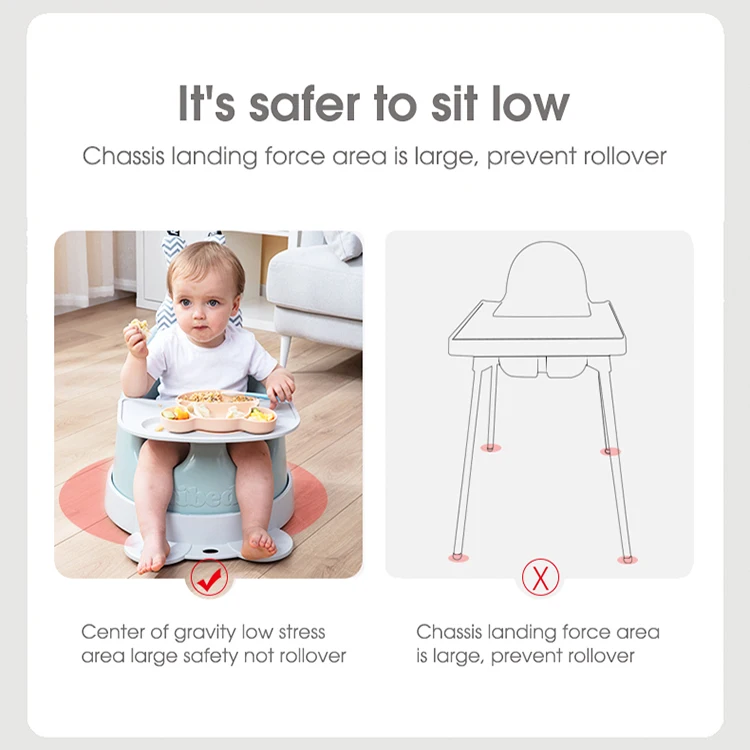 Lightweight PU Non-toxic Baby Dining Feeding Chair Baby Floor Seat