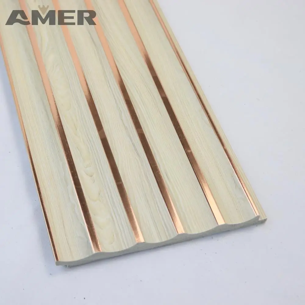 Rongke Hotsale Factory Wholesale Waterproof Decor Fluted PS Wall Panel Wall Interior Sheets Boards