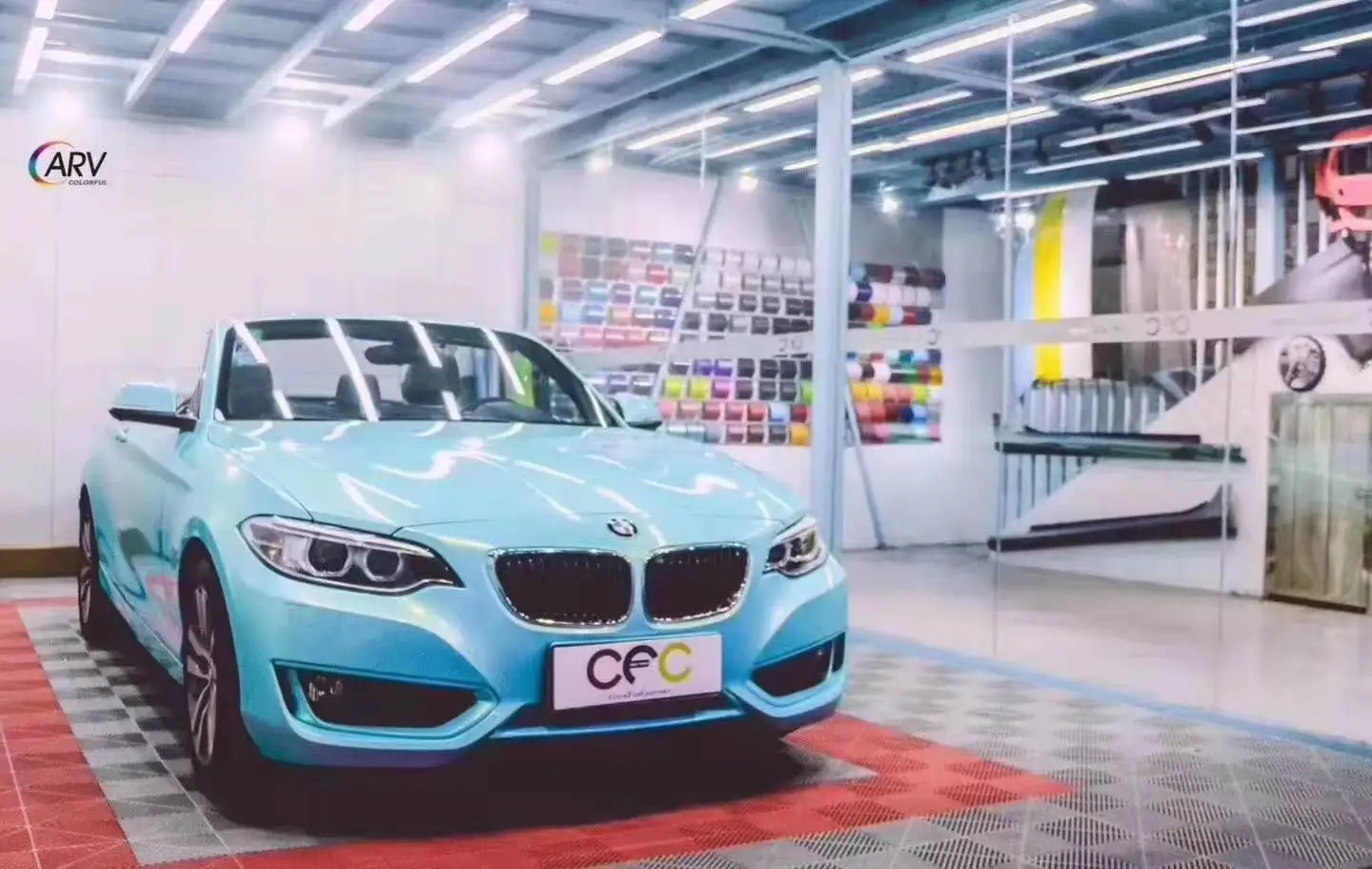 Car Wash Plastic Floor Tiles Garage Flooring For Auto Detailing Floor 400*400*18mm