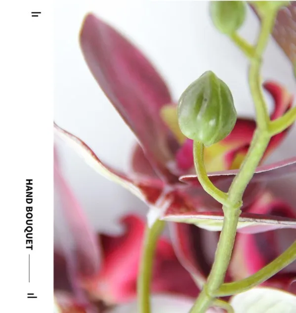 Artificial Flower Wholesale New Feel PU Phalaenopsis Home Dining Table Flower Decoration 9 Heart Phalaenopsis