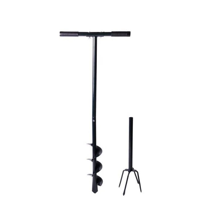 Vertak 2 in 1 Garden Fence Post Auger Planting Hand Manual Earth Auger Hole Drill