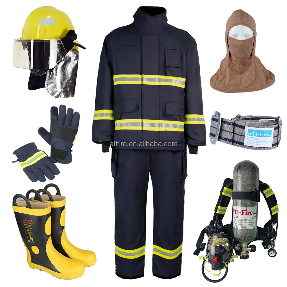 Ati fire дешевая цена комплект Nomex униформа пожарного костюм Экипировка арамидная одежда шлем ботинки