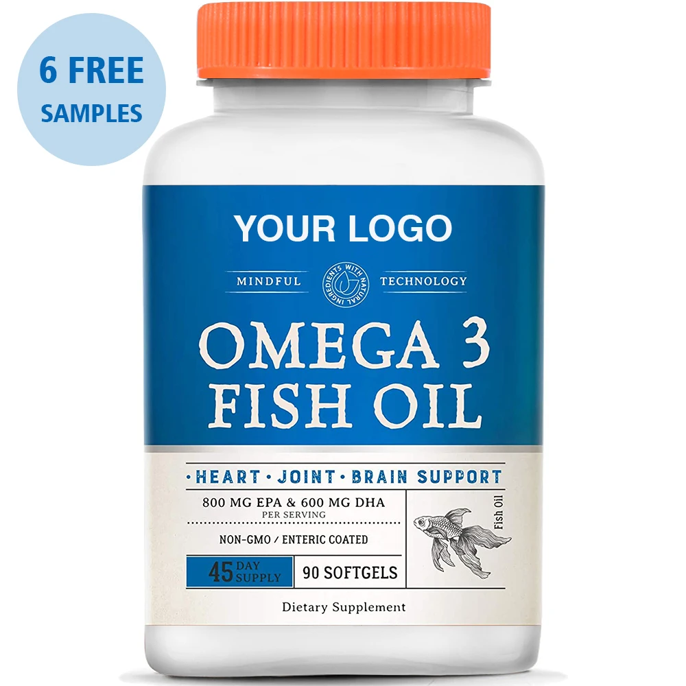 Детские капсулы Nootropics Omega 3 Fish Oil 2000 mg с 800 mg EPA и 600 mg DHA улучшая интеллект