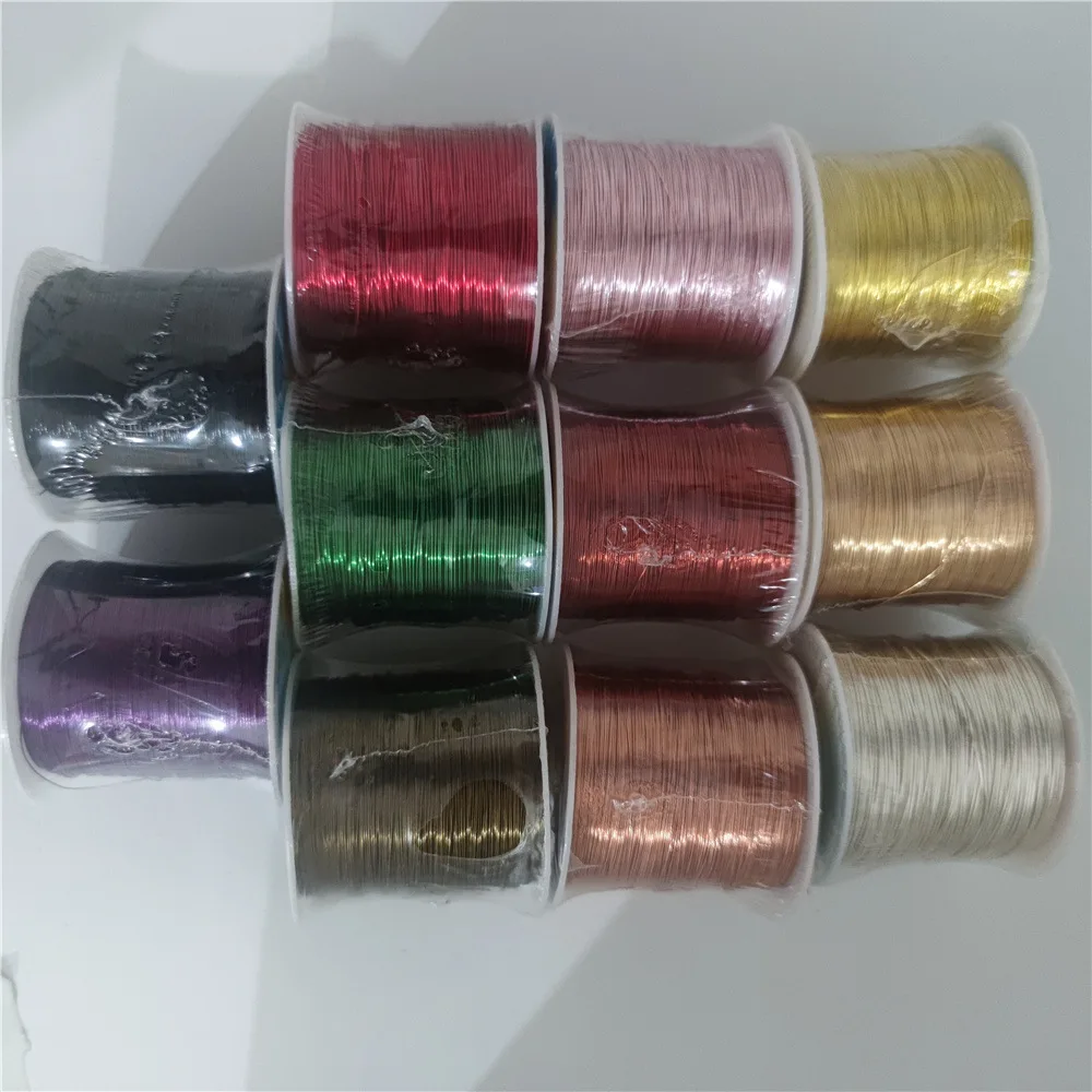 0.2-1.2mm  Golden Silver Copper Wire String Thread Beading Wire Necklace Bracelet Accessories For Jewelry Making DIY