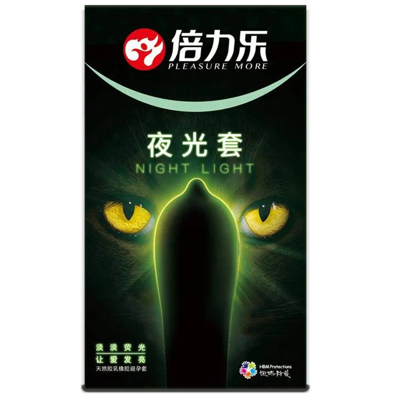 Adult Sex Toy Natural Latex Night Light Luminous Condom Fluorescent Condom for Men
