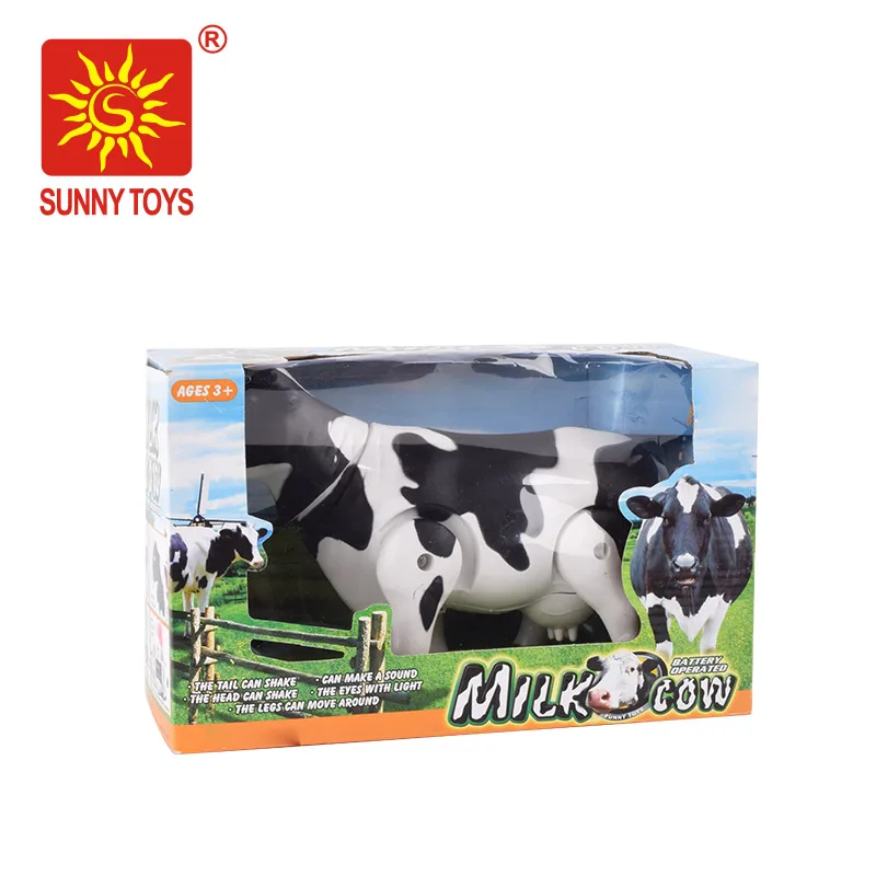 Пластиковые фермы животных e-mulational электрические ходьба качели хвост голова корова игрушка со светом и звуком