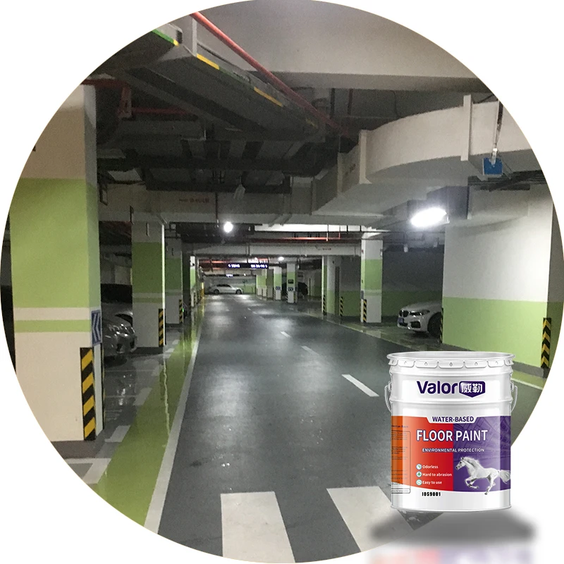 Valor Dark brownt water-based resin paint acrylic Crow parking space construction cement floor paint floor paint