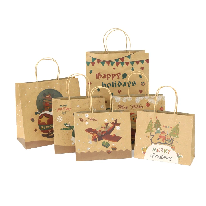 Бумажные пакеты с ручкой в форме коробки